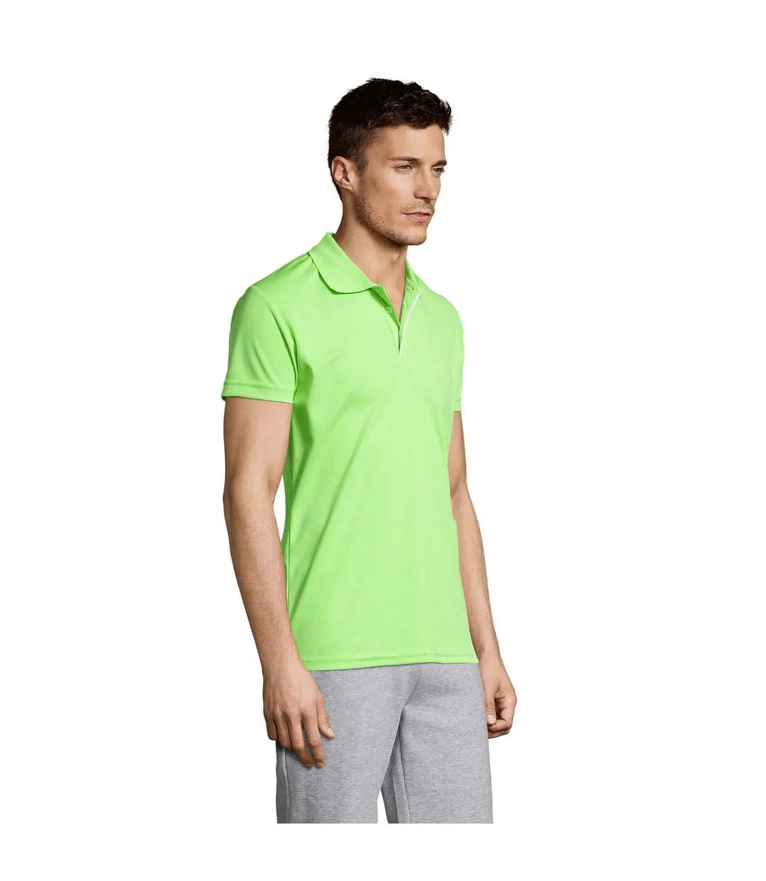 Polo Performer Homme Vert Pomme SOLS-3