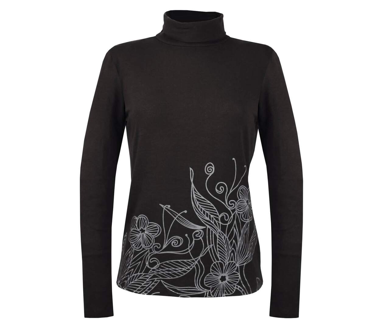 OGALO SH1005 – Sous-pull col roulé noir en coton stretch pour un confort et une élégance au quotidien-5