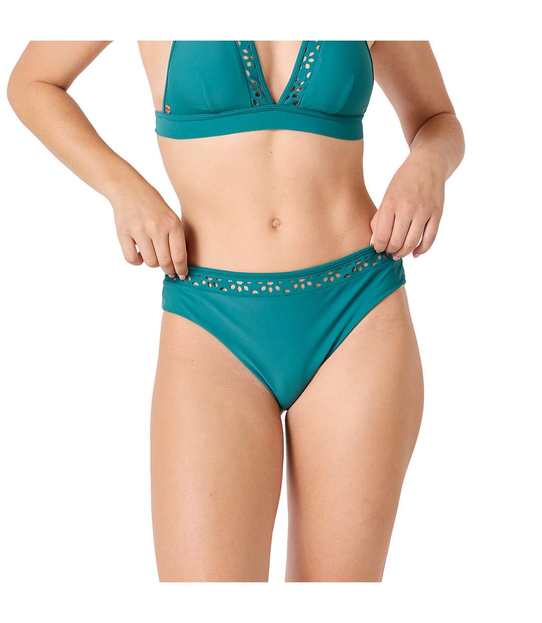 Culotte de bain taille haute vert Mirage-2
