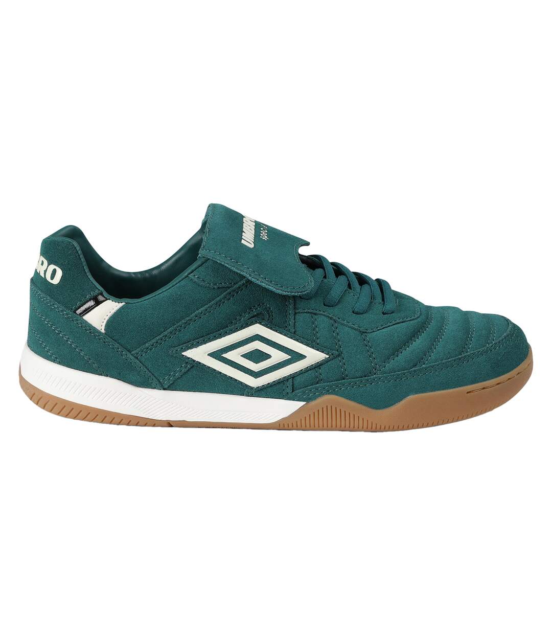 Mens Speciali Tr Flap Top Suede Trainers Forest Green Antique White Black Umbro-1
