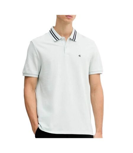 Polo turquoise homme calvin klein jeans pique