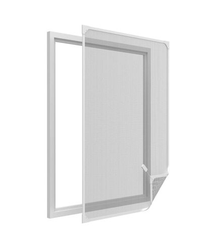 Moustiquaire avec cadre magnétique pour fenêtre blanc max 100x120 cm