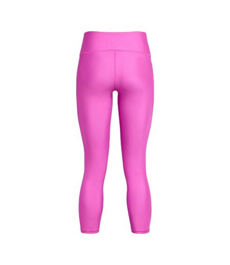 Womens/ladies Ankle Length High Rise Leggings Pink Under Armour
