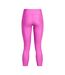 Womens/ladies Ankle Length High Rise Leggings Pink Under Armour-3