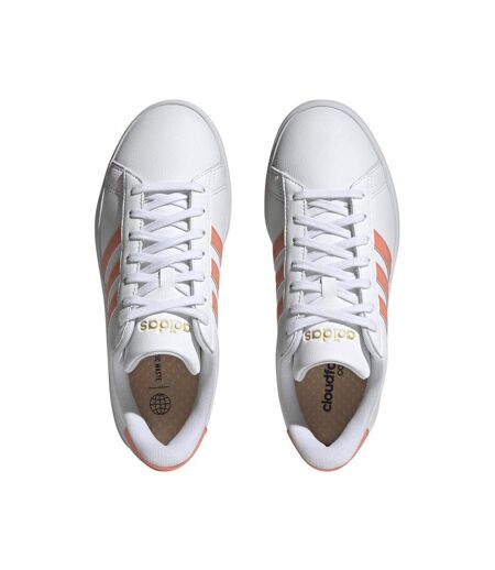 Mens Grand Court 2.0 Trainers White Pink Adidas