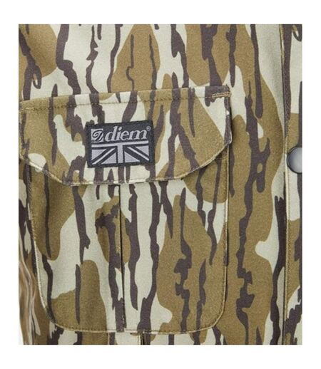 Veste Sans Manches Motif/style Camouflage Homme Kaki Diem