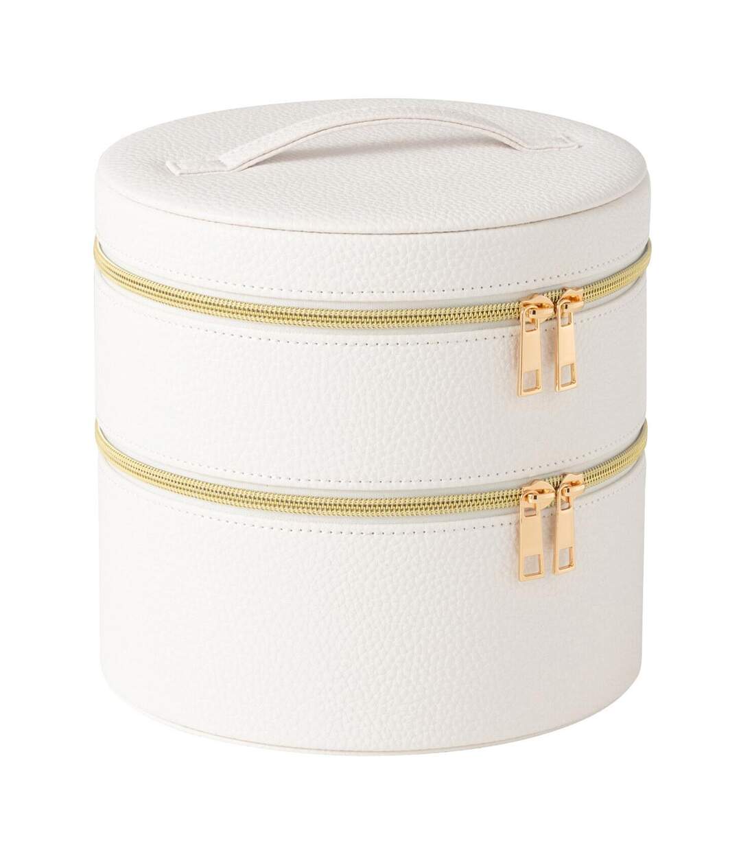 Boîte Ronde Pour Cosmétiques Ericka 19cm Blanc-1