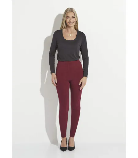 Legging long ceinture élastiqué maille chaude
