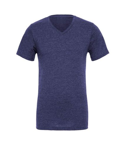 Canvas Mens Jersey Short Sleeve V-Neck T-Shirt (Navy Blue)