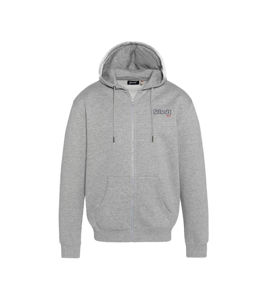 Sweat Zippé Gris Homme Schott SWHSAM - L-1