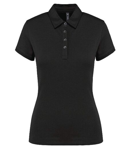 Polo jersey manches courtes - Femme - K263 - noir