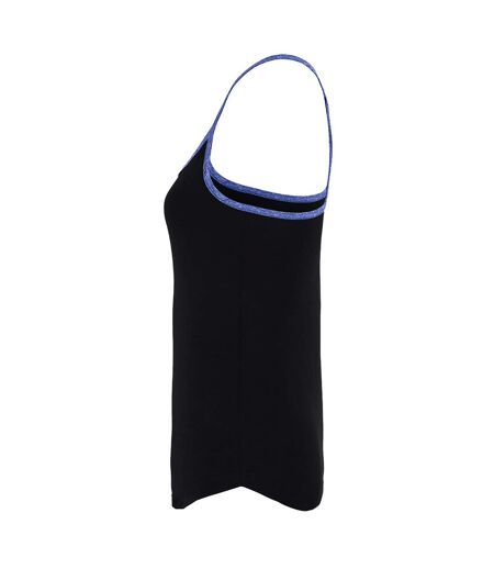 Débardeur de yoga femme bleu marine/bleu chiné TriDri