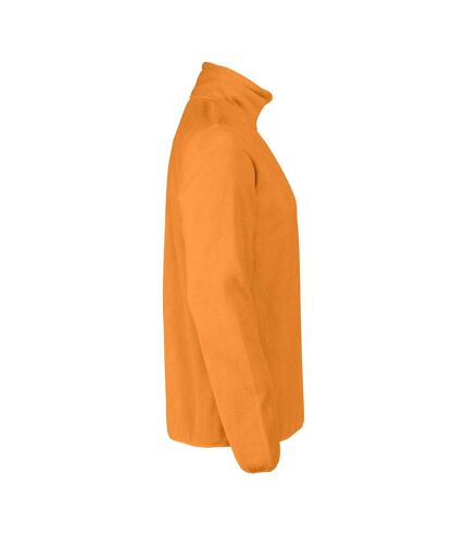 Printer RED Mens Frontflip Fleece Half Zip Sweatshirt (Orange)