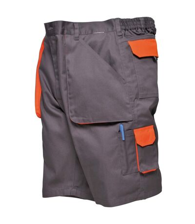 Mens contrast workwear shorts charcoal Portwest