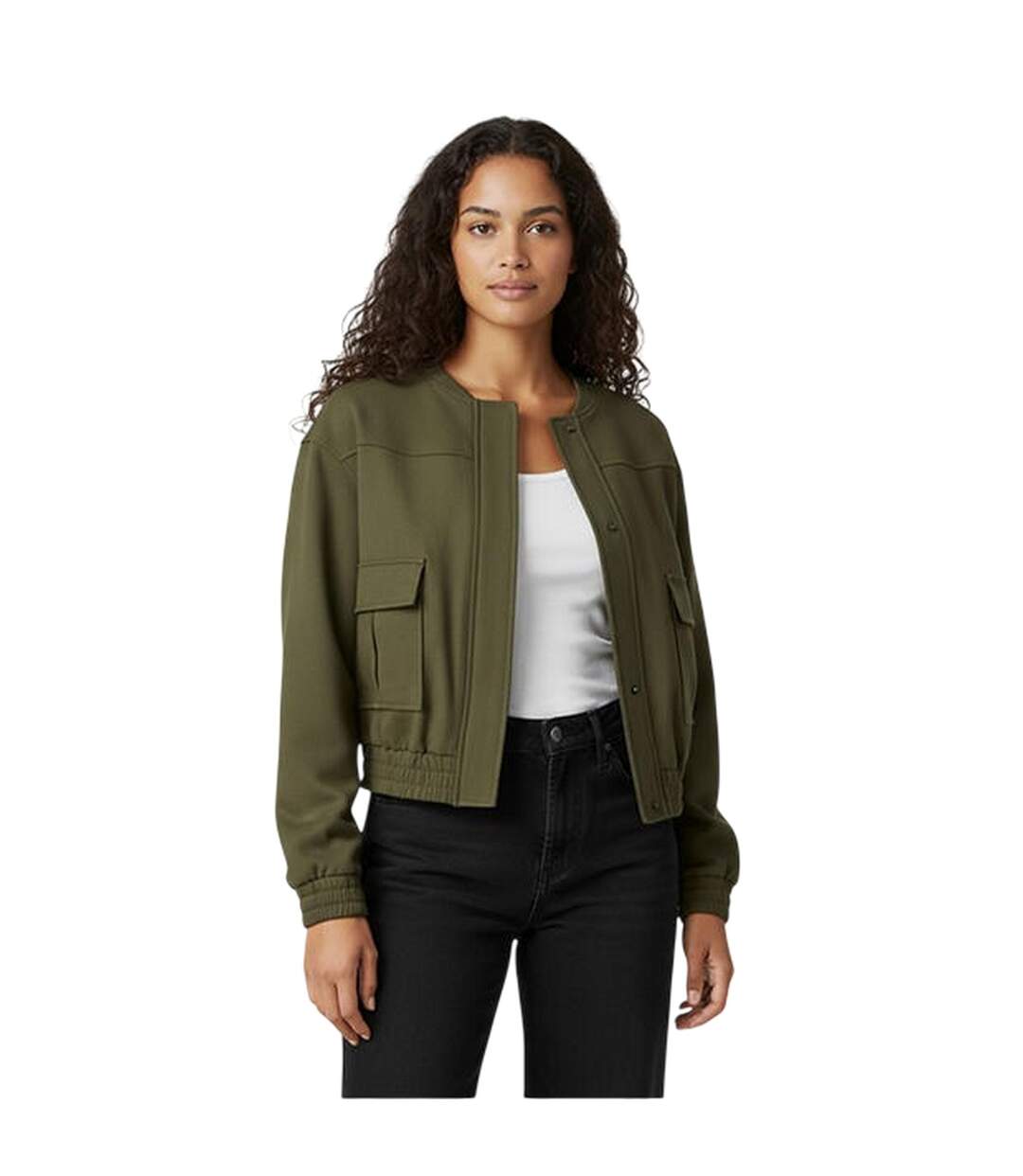 Blouson Aviateur Femme Kaki Foncé Jack Wills-4
