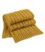 Beechfield Unisex Cable Knit Melange Scarf (Mustard) (One Size) - UTRW7301