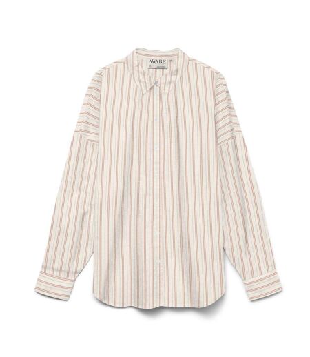 Chemise rayure rose/beige femme vero moda paris
