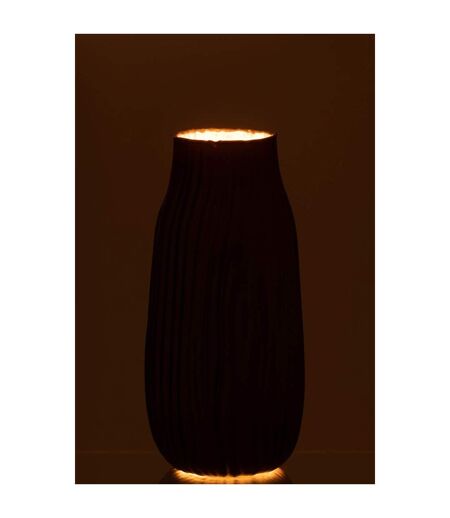 Vase à Rainures en Verre Louis 26cm Noir