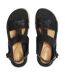 Womens/ladies Leather Ankle Strap Flat Sandals Black Merrell-4