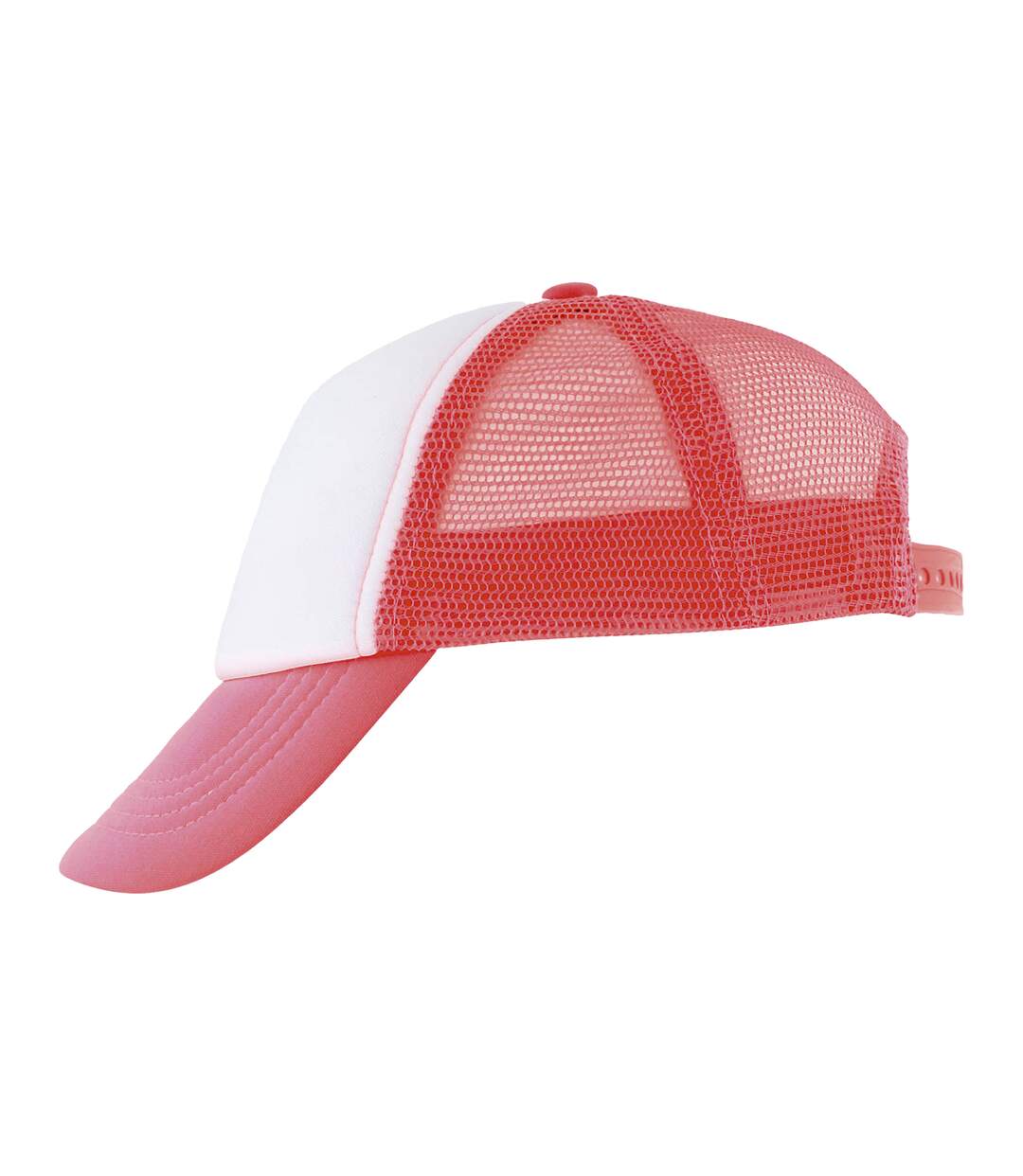 Casquette de baseball bubble enfant blanc / corail néon SOLS-3