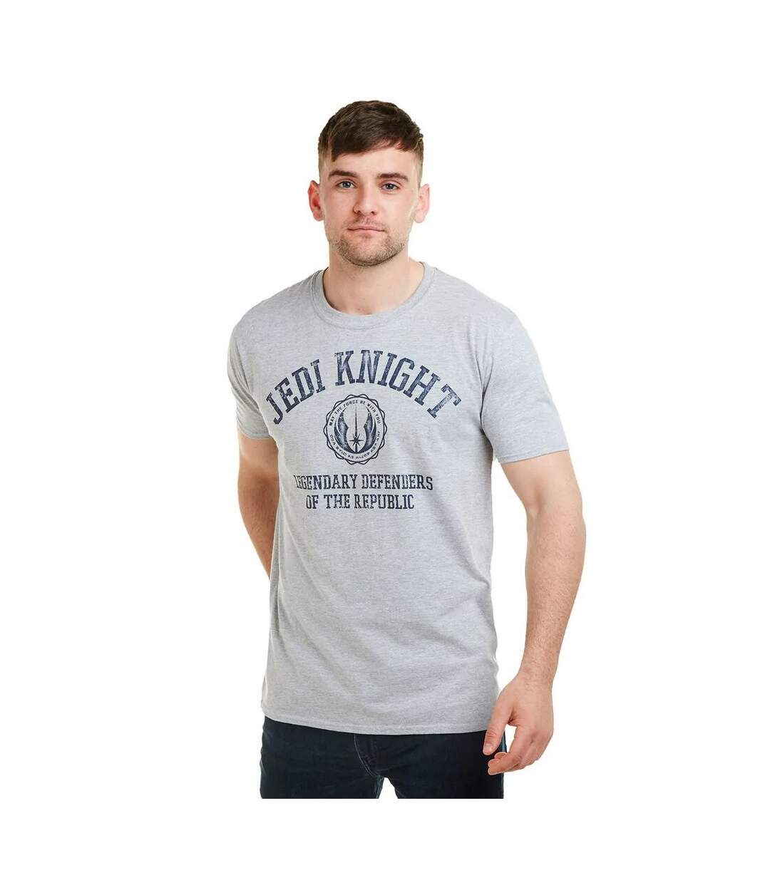 Star Wars Mens Legendary Defenders Of The Republic Jedi Knight T-Shirt (Gris sportif) - UTTV951