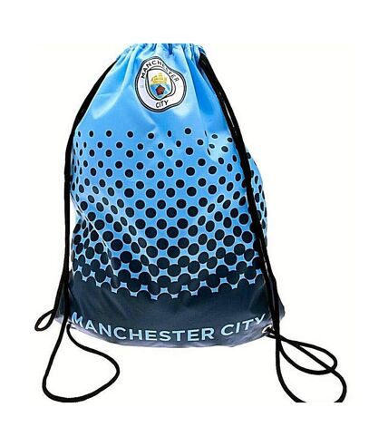 Manchester City FC Official Soccer Fade Design Gym Bag (Light Blue/Navy) (One Size)