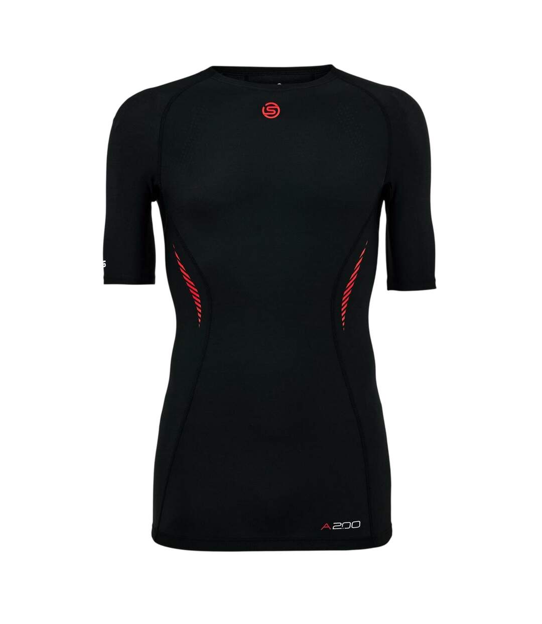 Mens A200 Lightweight Compression Shirt Black Skins-2
