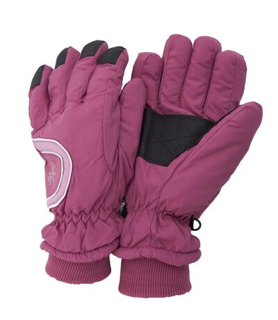 Ladies/Womens Extra Warm Thermal Padded Winter/Ski Gloves With Grip (Pink)