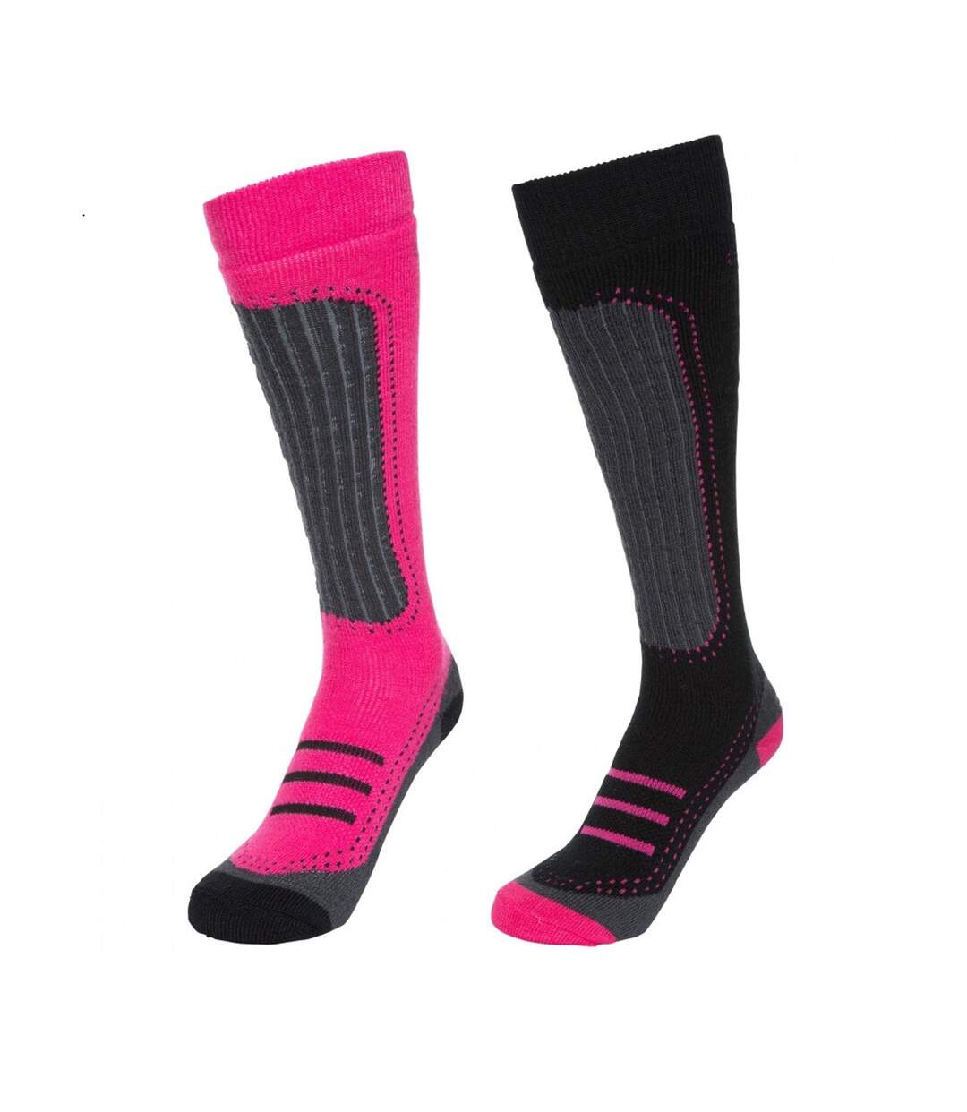 Chaussettes de ski janus femme rose foncé/noir Trespass