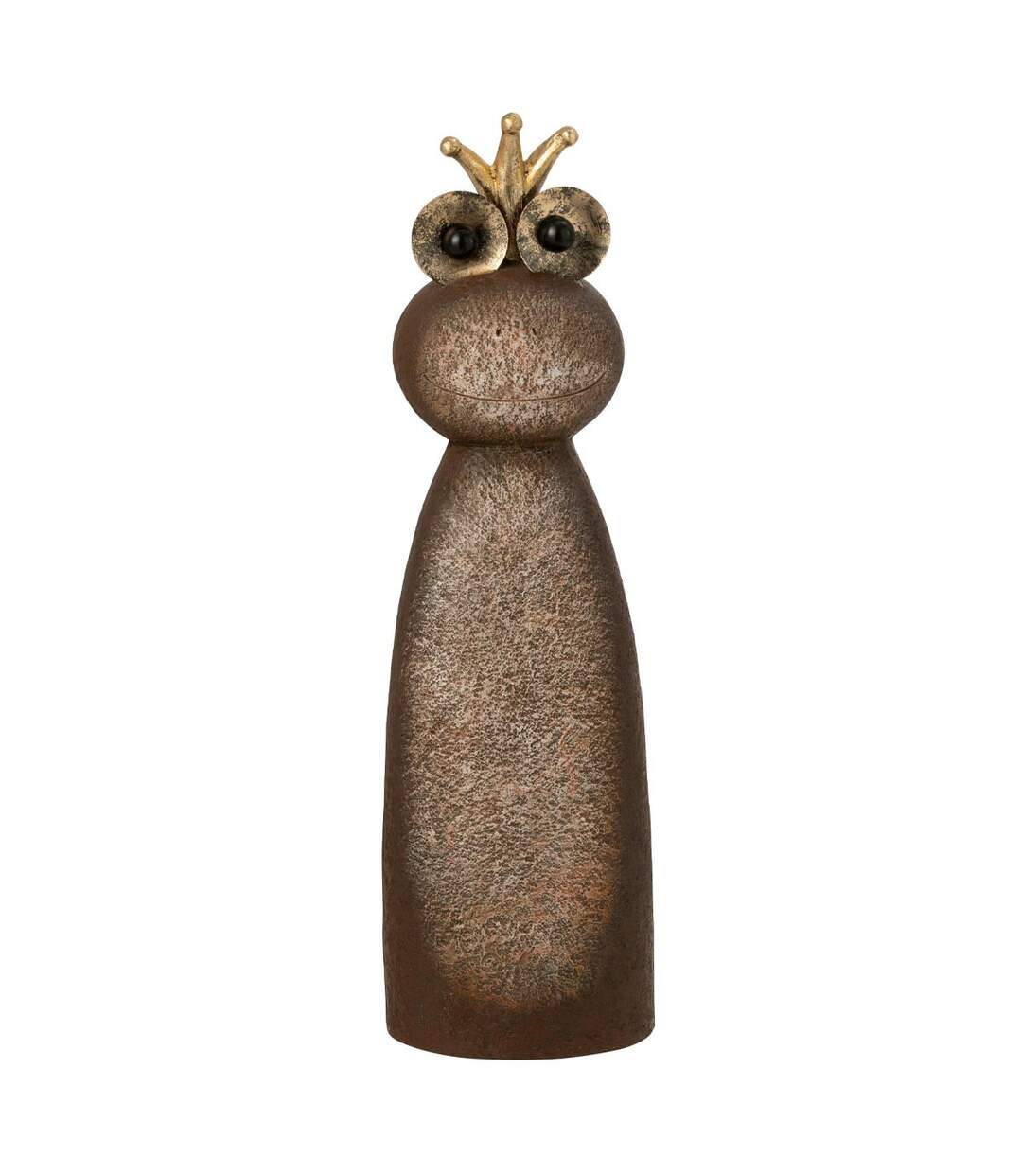 Statue Grenouille Couronne 78cm Marron-1