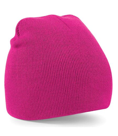 Beechfield Plain Basic Knitted Winter Beanie Hat (Fuchsia) - UTRW209