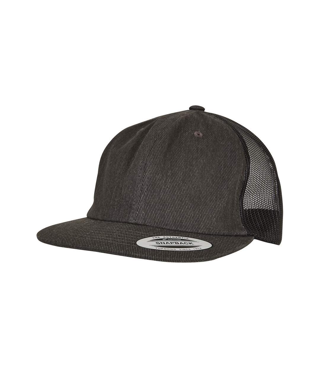 Casquette trucker adulte noir brut Flexfit-1