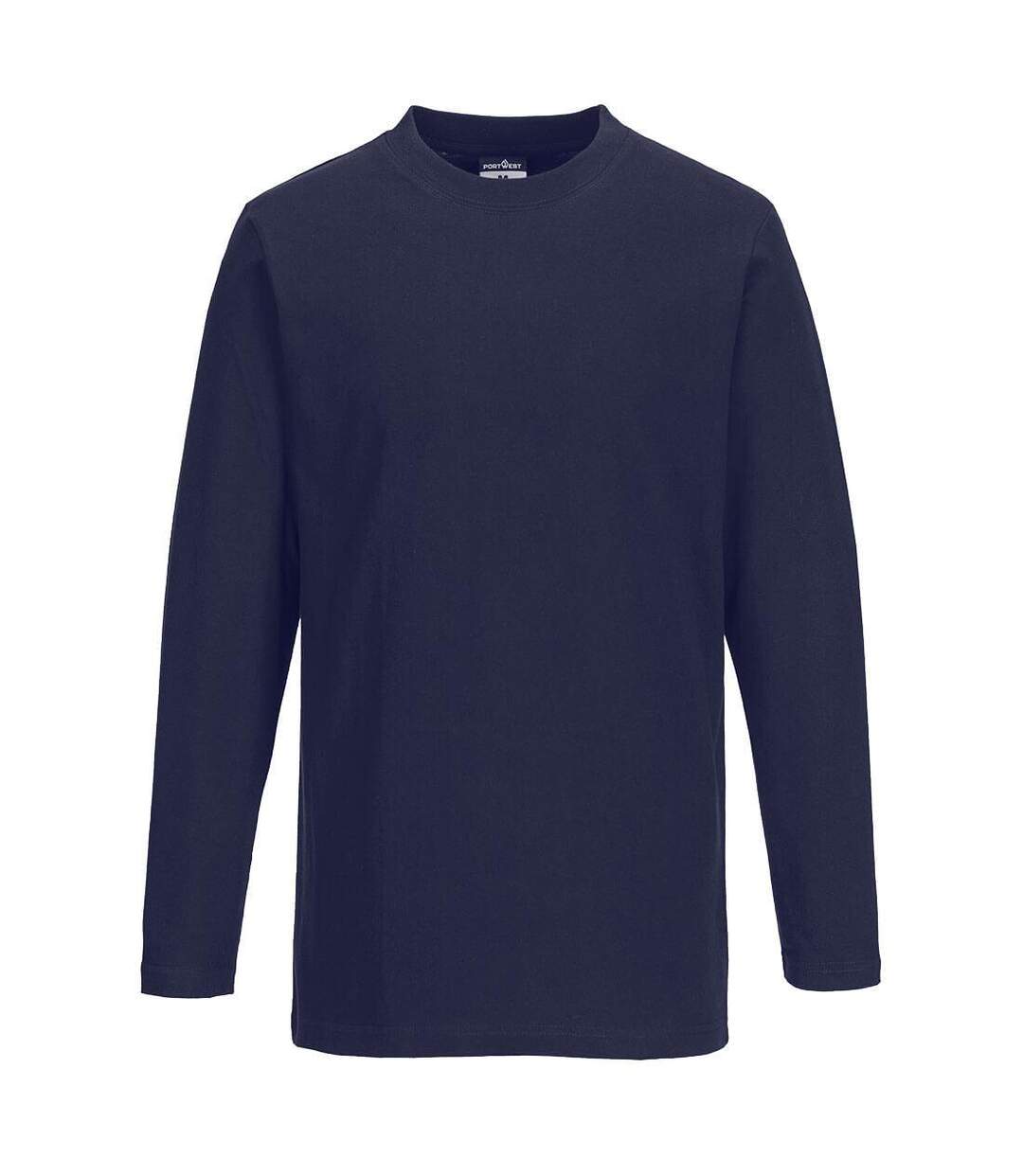 Mens long-sleeved t-shirt navy Portwest