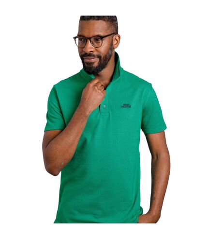 Mens miles pique organic polo shirt evergreen Weird Fish