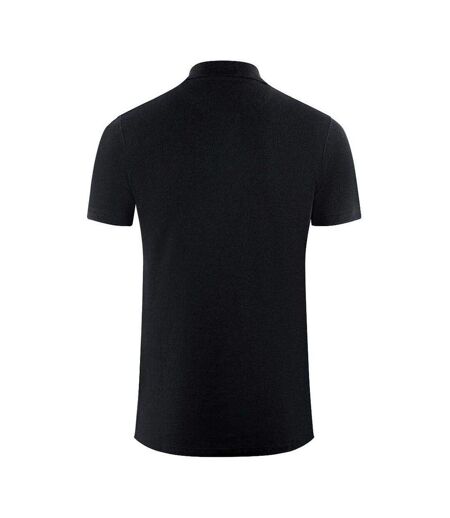 Polo Motif Logo Rectangulaire Adulte Noir Aquascutum