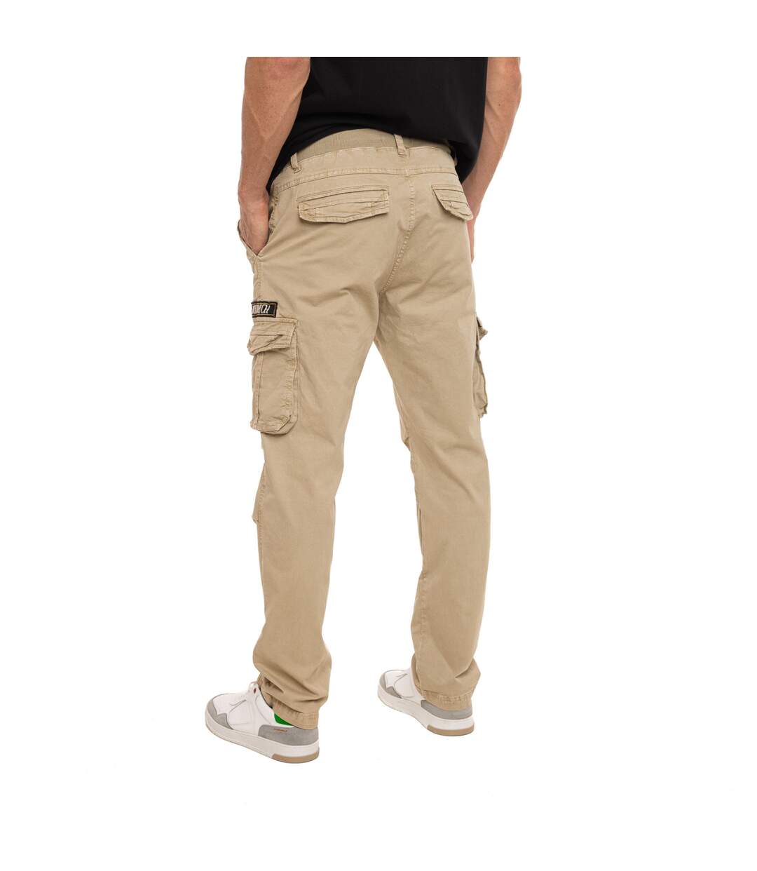 Pantalon droit homme type cargo en canvas avec patchs Fight Vondutch-2