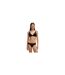 Womens/ladies Wave Pattern Lace Underwired Bra Black Boss-1