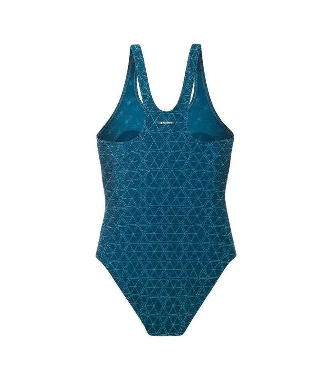 Maillot De Bain 1 Pièce Motif/style Géométrique Seaweed Femme Bleu Marine Foncé Aquawave-3