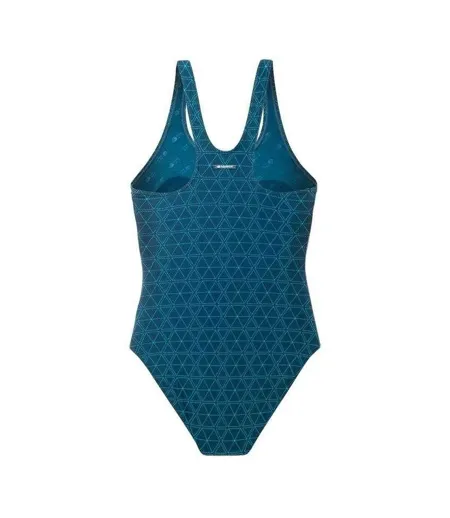 Maillot De Bain 1 Pièce Motif/style Géométrique Seaweed Femme Bleu Marine Foncé Aquawave