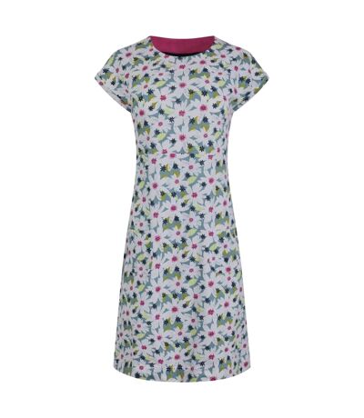 Womens/ladies Tallahassee Jersey Dress Washed Blue Weird Fish