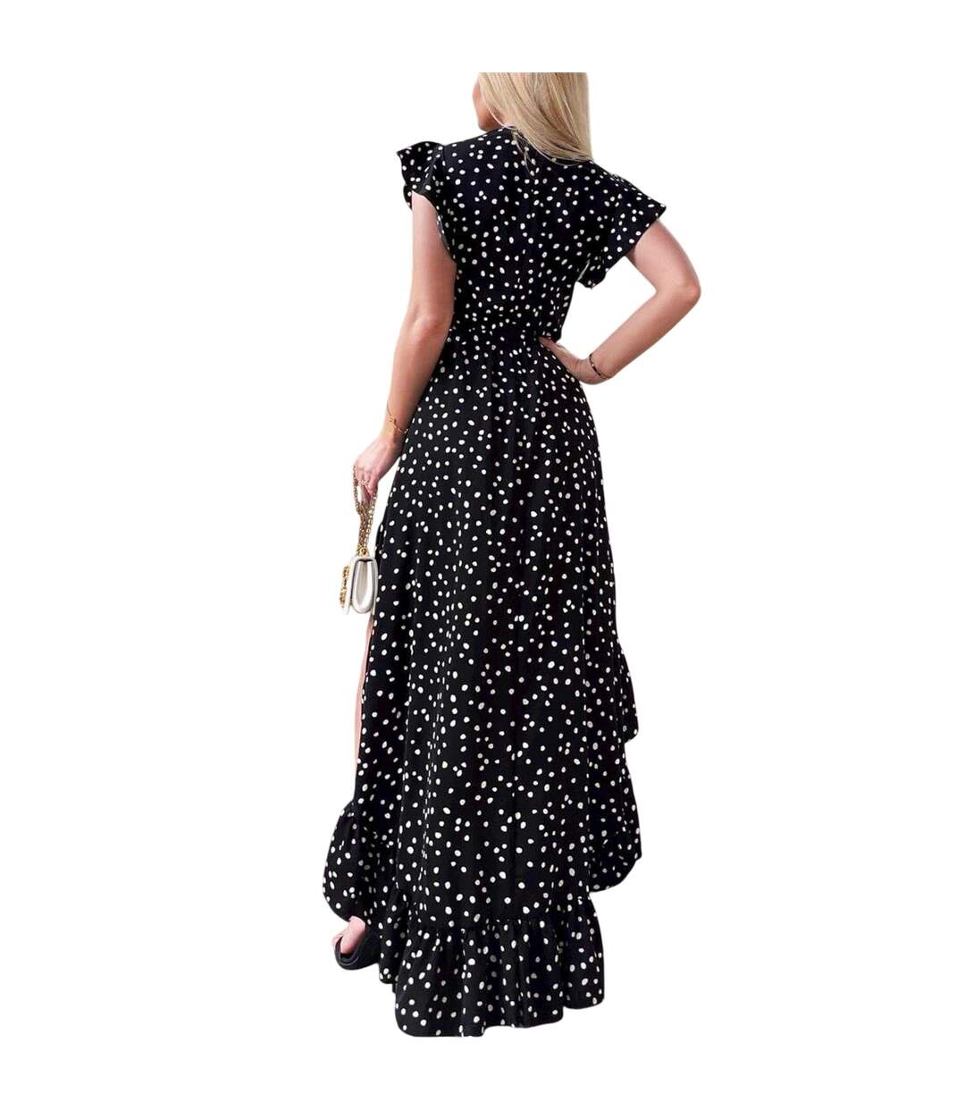 Robe Portefeuille Motif/style À Pois Femme Noir AX Paris-2