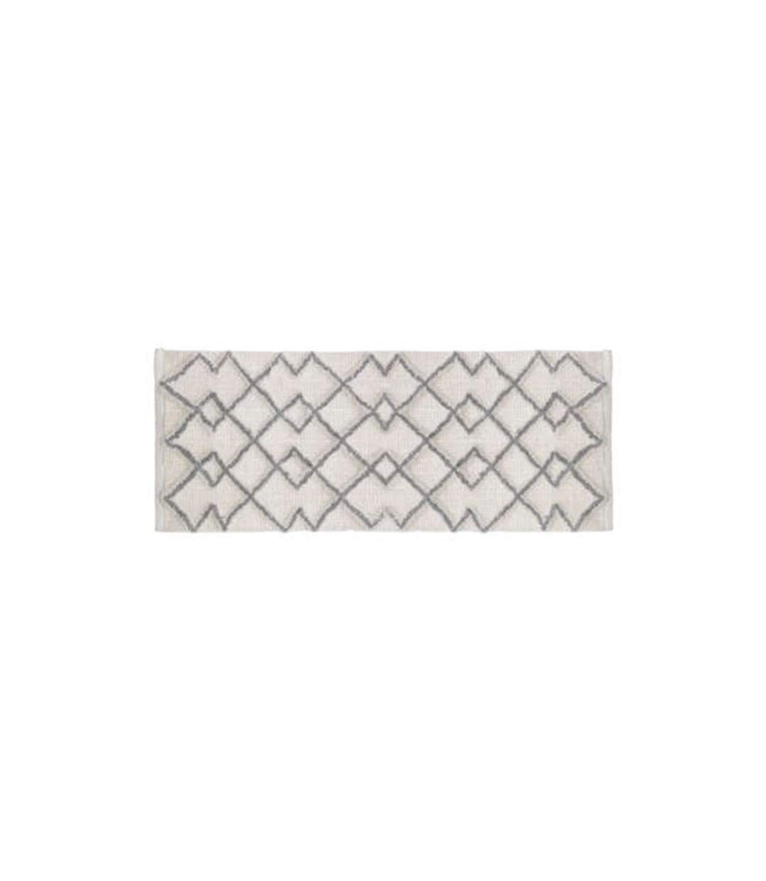 Tapis de Salle de Bain Ethnique 50x120cm Gris-1