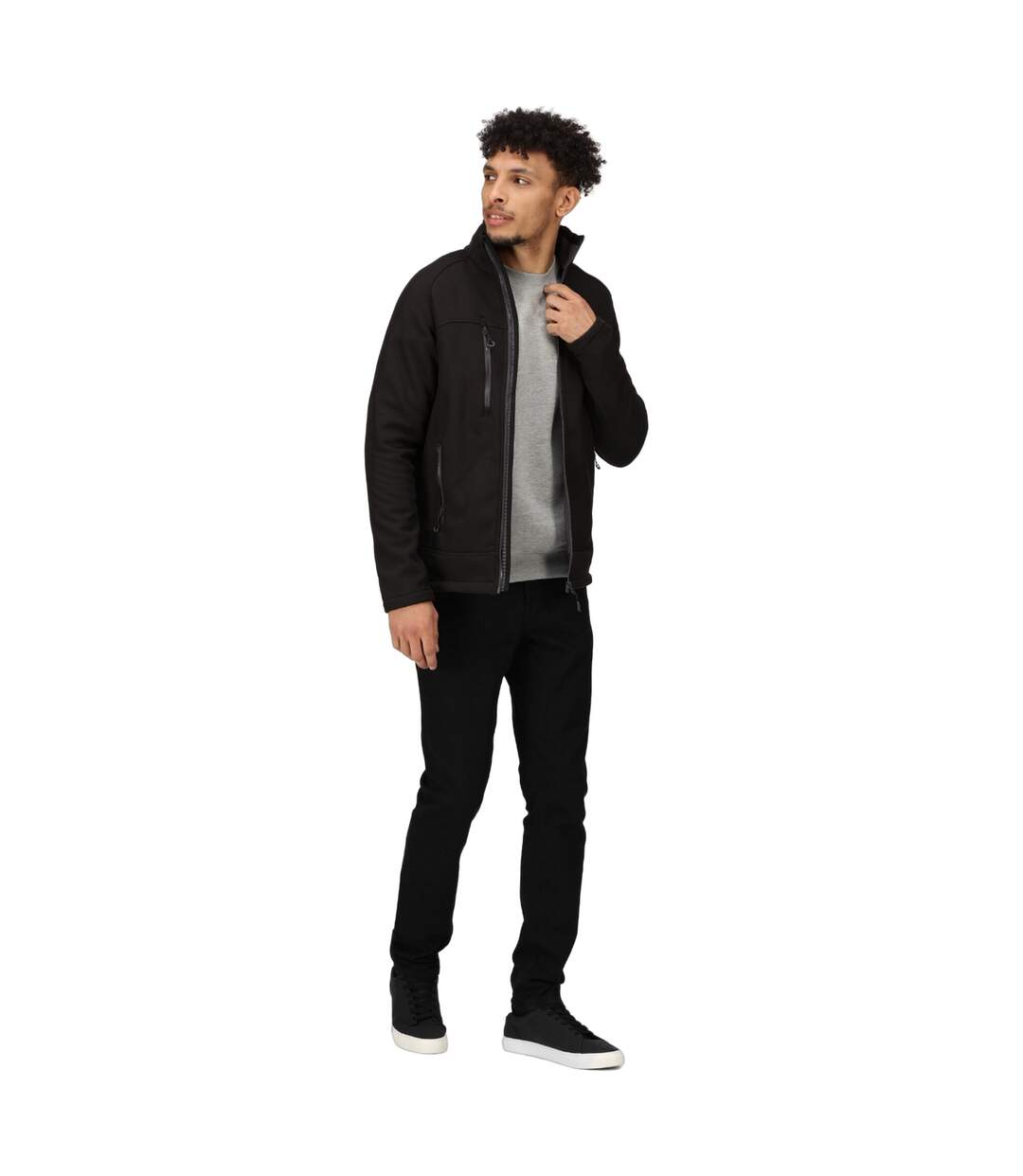 Mens Soft Shell Jacket Black Regatta Professional-1
