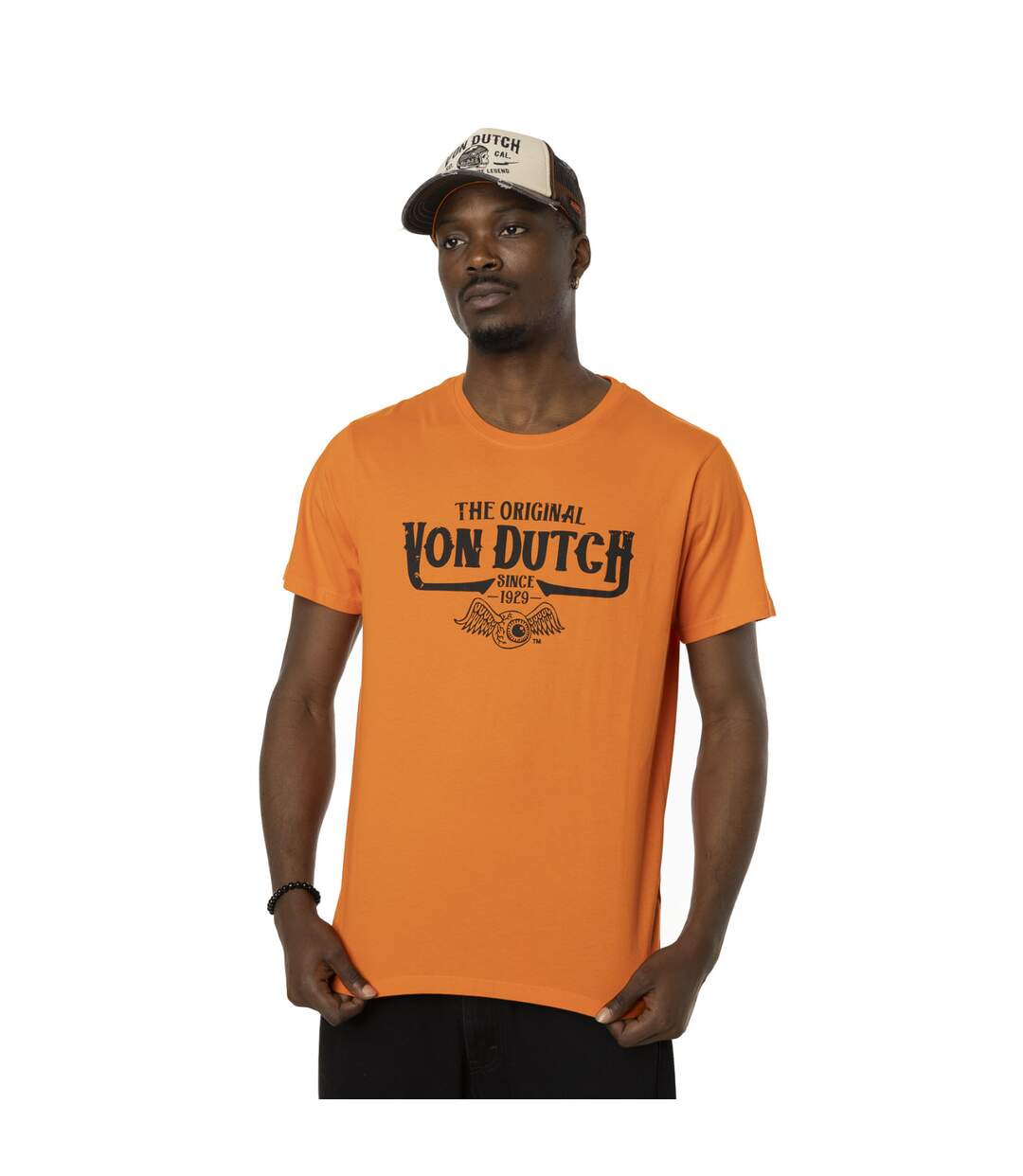 T-shirt homme col rond avec print en coton Orig Vondutch