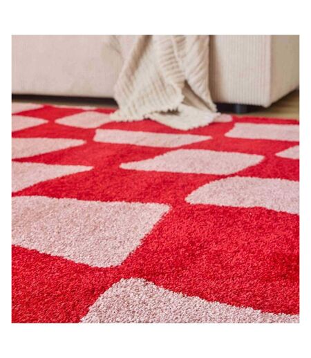 Tapis intérieur à poils longs Swing 383 rouge 200 x 280 cm