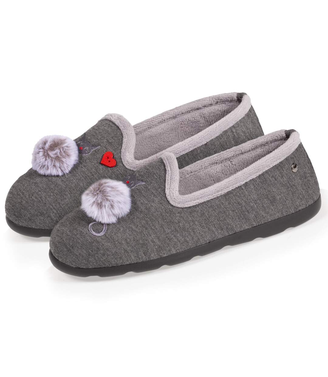 Isotoner Chaussons Mocassins femme pompom