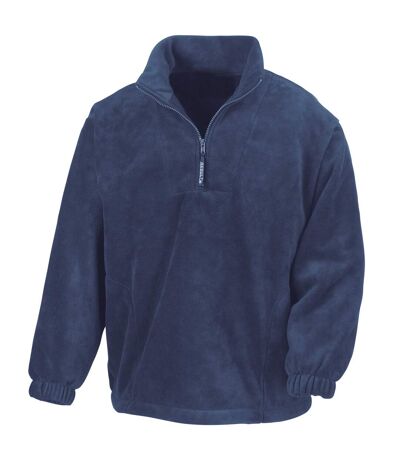 Result Unlined Active 1/4 Zip Anti-Pilling Fleece Top (Navy Blue)