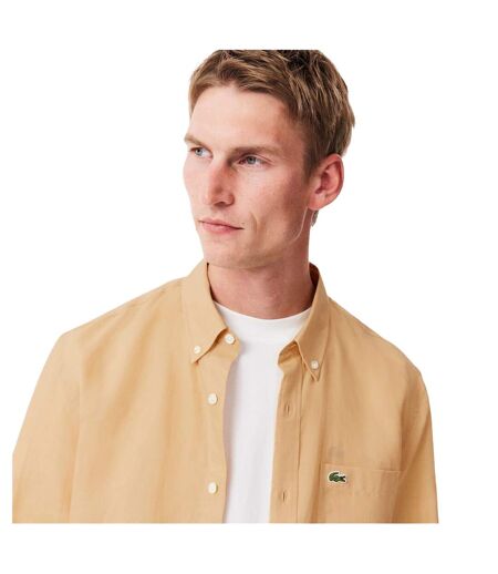 Chemise Motif/style Logo Homme Beige Lacoste