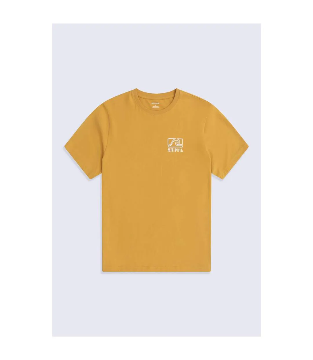 Mens Jacob Organic T-shirt Bright Yellow Animal-1