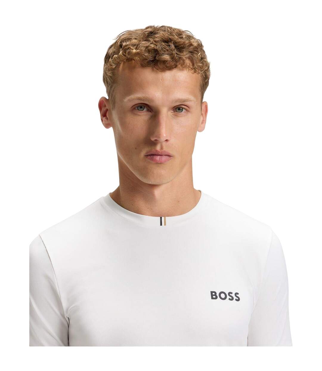T-shirt Motif/style À Rayures Toc Homme Blanc Boss-4